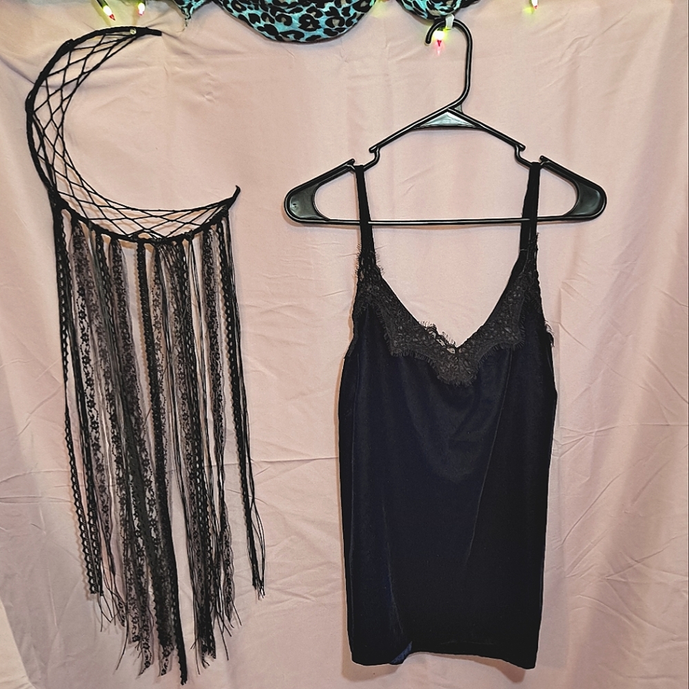 Blue Velvety Camisole